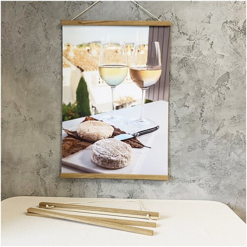 Рамка держатель для постера,плаката, картины массив дуб 50 см