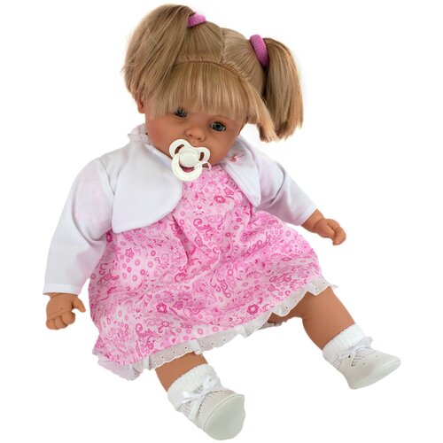 фото Кукла-пупс lamagik "бобо", блондинка с хвостиками, в платье и белой кофточке, 65 см, арт. 5107c