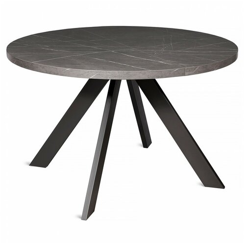 Раздвижной обеденный стол DANTON-120D. ANTR серый камень / черный