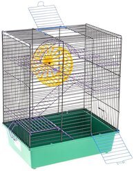 Клетка для грызунов Вака Венеция с мостиком и колесом большая 38,5 х 27,5 х 43,5 см (1 шт)