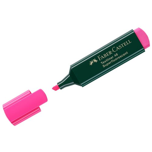 Комплект 10 шт, Текстовыделитель Faber-Castell 48 розовый, 1-5мм