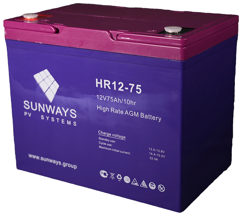 Аккумуляторная батарея SUNWAYS HR 12-75