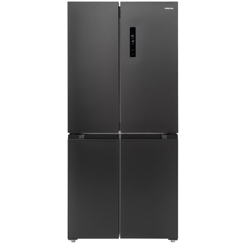 Холодильник HIBERG RFQ 490DX NFB INVERTER, Cross Door, 4 двери, отдельностоящий, Total No Frost, инвертор, 490 л объем, цвет графитовый