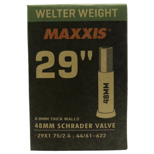велокамера maxxis 2023 welter weight 20x1 0 1 5 25 40 406 lfvsep48 вело ниппель 0 8mm Велосипедная камера 29 x 1.75 MAXXIS Welter Weight EIB00140700 29 1.75 черный 209 г