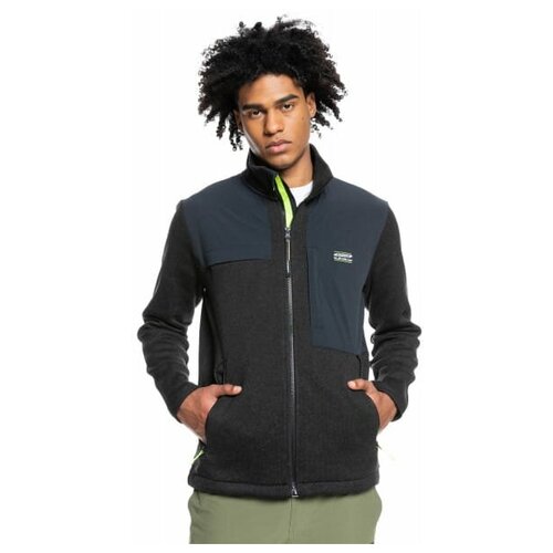 фото Флисовая толстовка на молнии tracker, цвет черный, размер m quiksilver