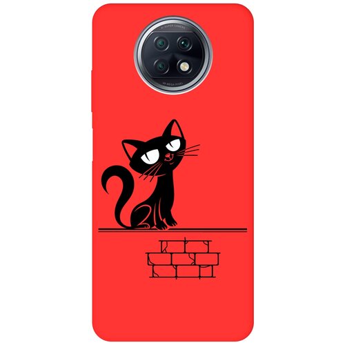 фото Re:pa чехол - накладка soft sense для xiaomi redmi note 9t с 3d принтом "scratchy and wall" красный