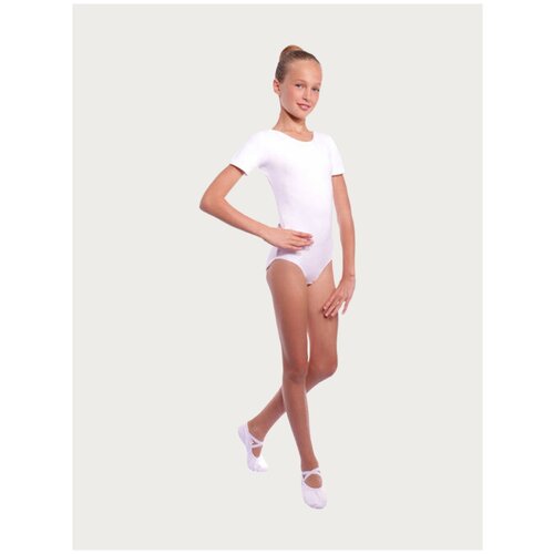 Купальник гимнастический ALIERA, размер 158, белый