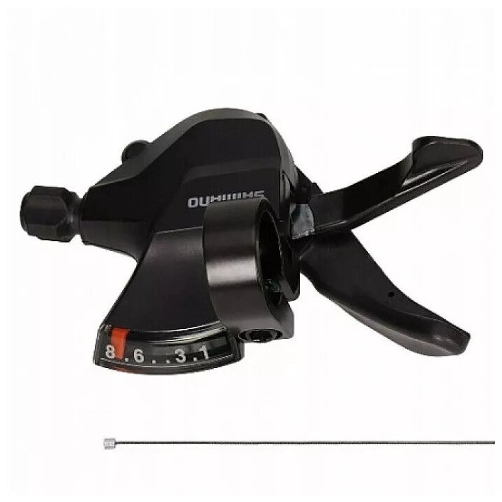 Шифтер Shimano Altus, M315, прав, 8ск, тр. 2050мм нерж.