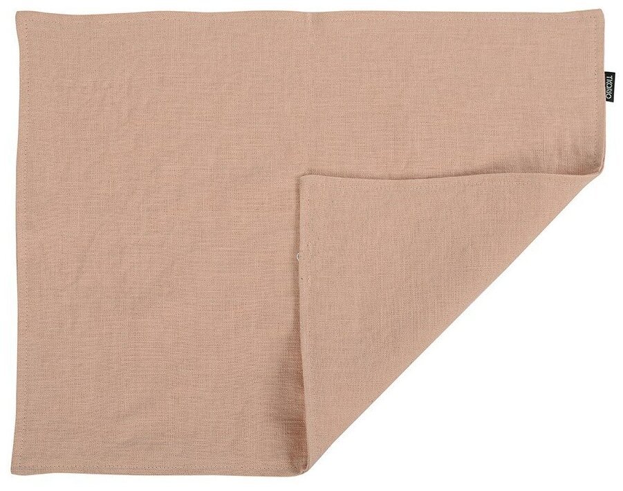 фото Салфетка под приборы из умягченного льна розово-пудрового цвета из коллекции Essential, 35х45 см, Tkano, TK19-PM0004