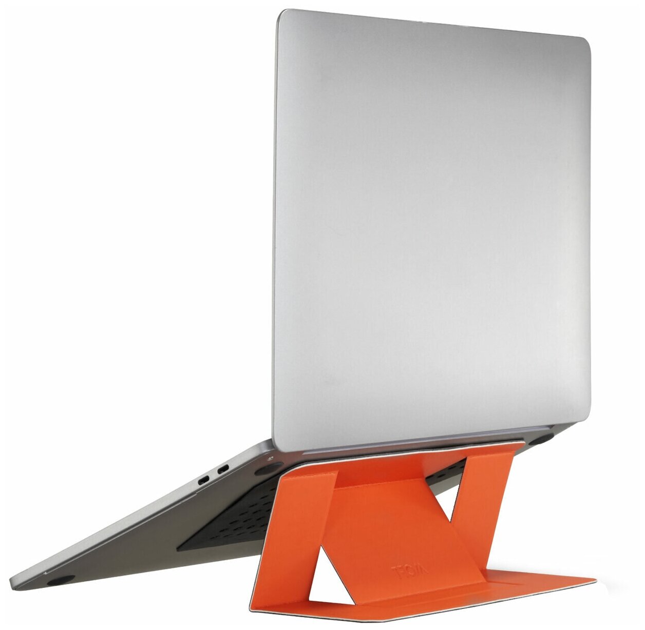 Подставка из веганской кожи на клейкой основе MOFT Adhesive Laptop Stand для MacBook (Оранжевый закат | Sunset Orange)