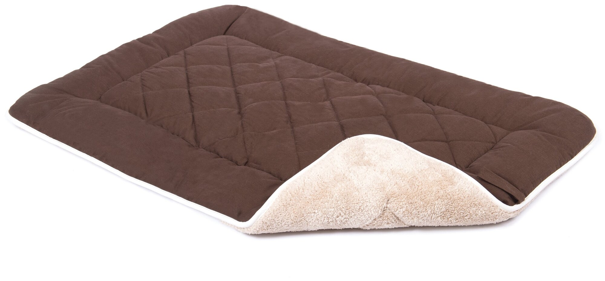 Нано-подстилка с меховой отделкой Dog Gone Smart Sleeper Cushion L, 55х86 см, коричневый - фотография № 2