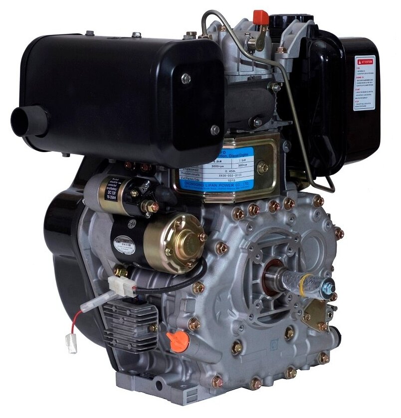 Двигатель дизельный Lifan Diesel 188F D25 (10.6л.с., 456куб. см, вал 25мм, ручной старт) - фотография № 3