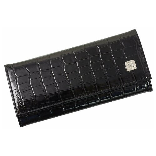 фото Кошелек женский из натуральной кожи, маленький бумажник для денег, портмоне на каждый день черный cro-x-68-101 нет бренда