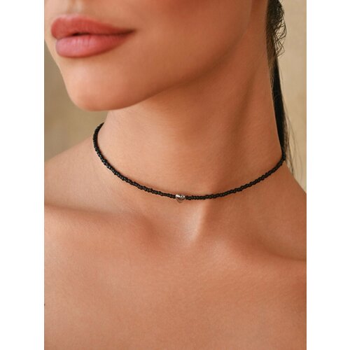 Чокер ANSHEL, бисер, гематит, длина 30 см, черный