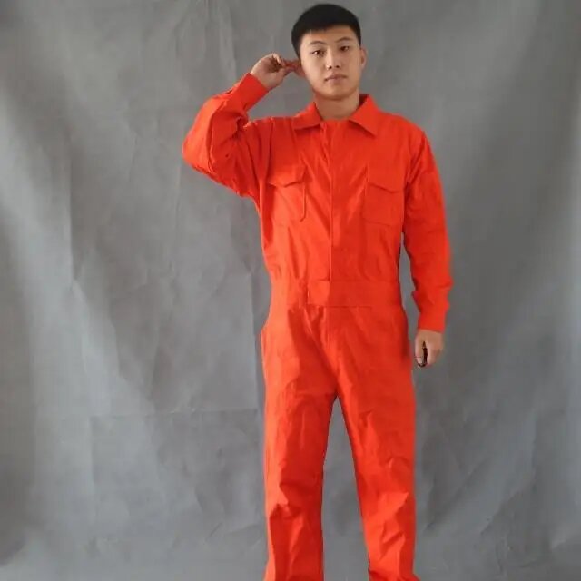 Sayaxiga рабочие комбинезоны из хлопка, XXXL, Оранжевый, Мужской