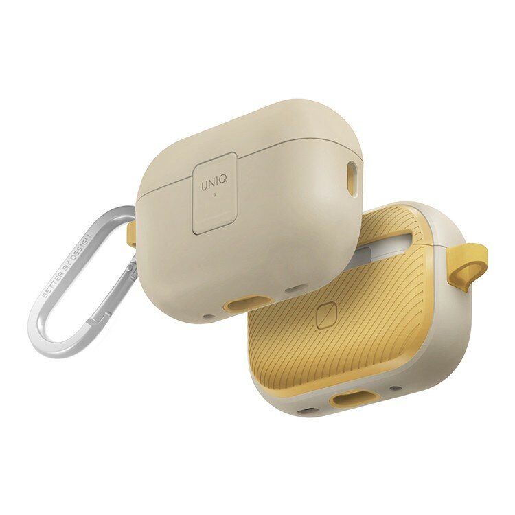 Uniq чехол для Airpods Pro 2, CLYDE Lock case Ivory/Canary Yellow