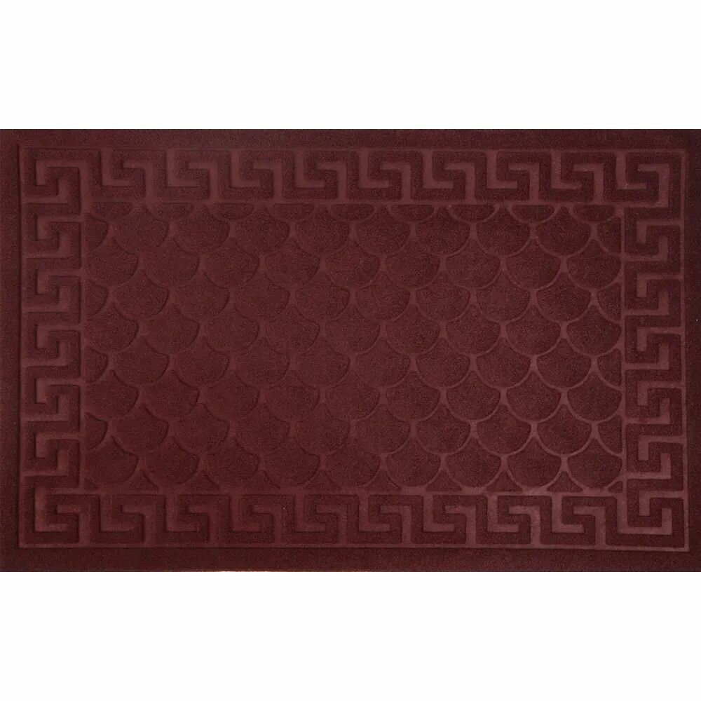 Коврик Lenzo 50x80 см полиэфир/резина цвет бордовый