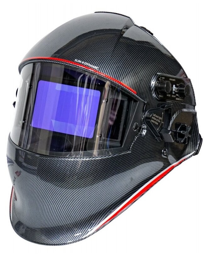 Сварочная маска Aurora SUN-9 DYNAMIC, хамелеон, с солнечной батареей, 100х65мм, 4-13DIN — фото 1