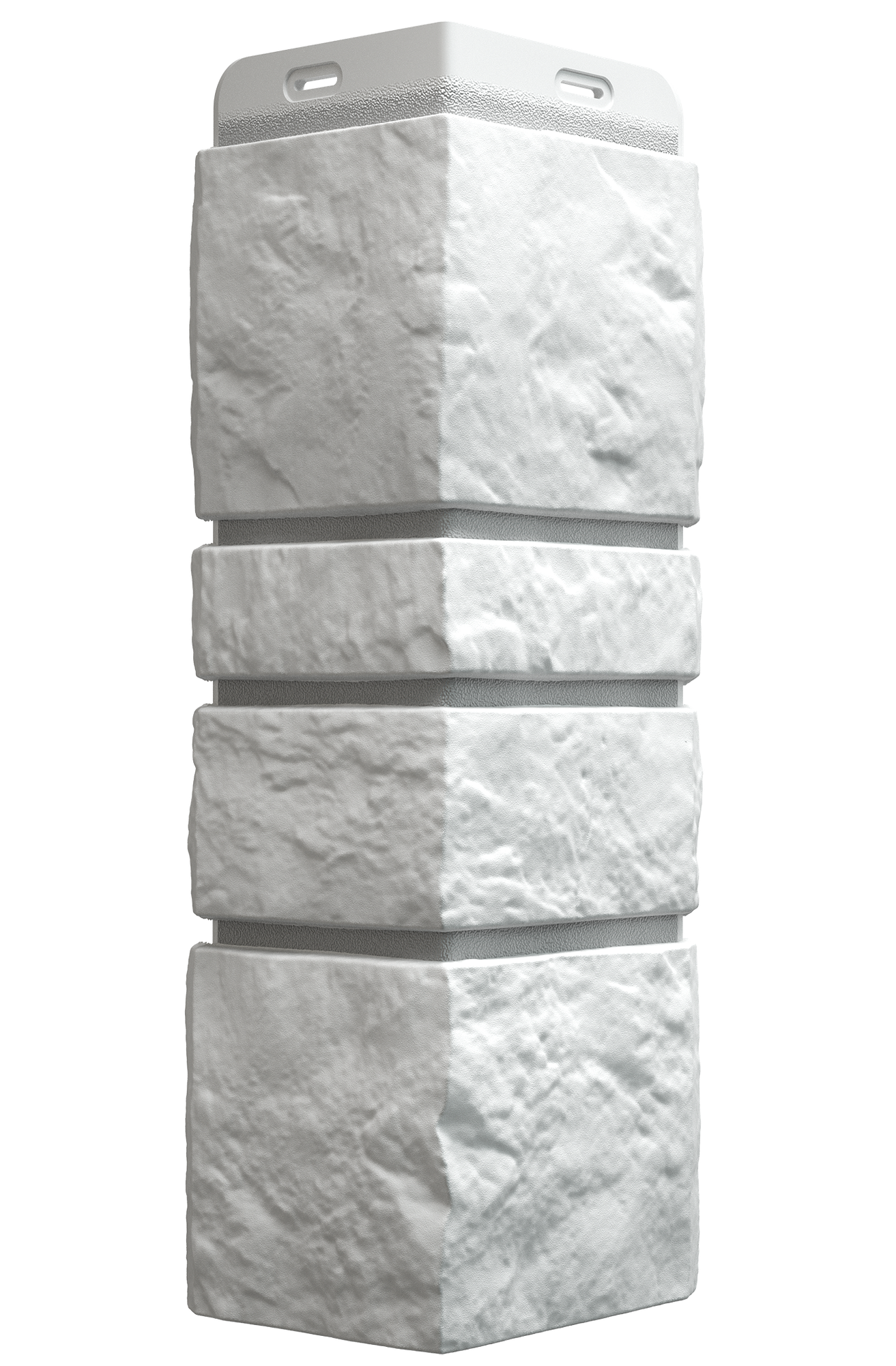 Угол наружный из ПВХ для фасадных панелей Docke BURG, (Каменная кладка), Платиновый