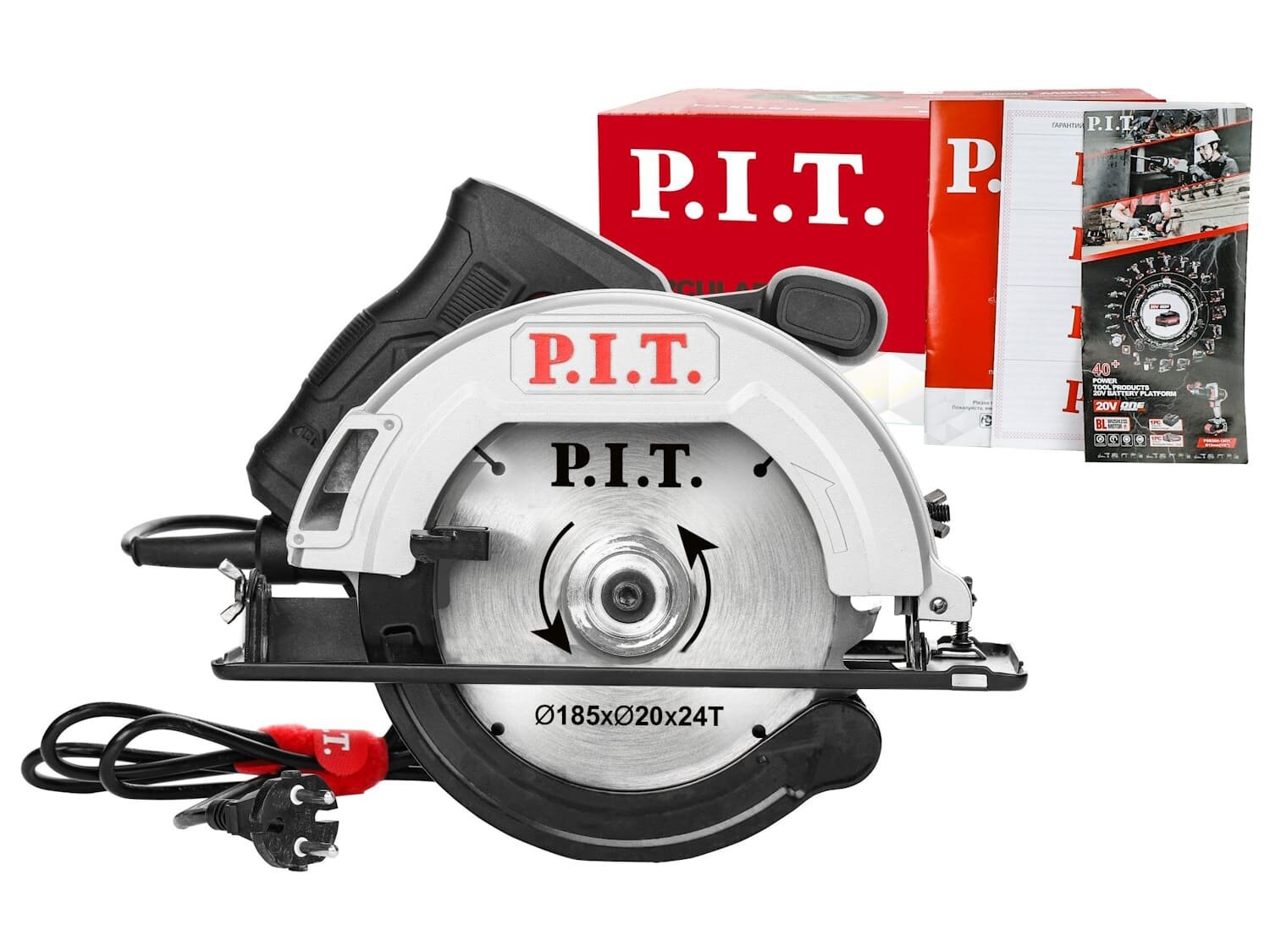 Дисковая пила P.I.T. PKS185-C4 (1.2 кВт, 185 мм) — фото 1