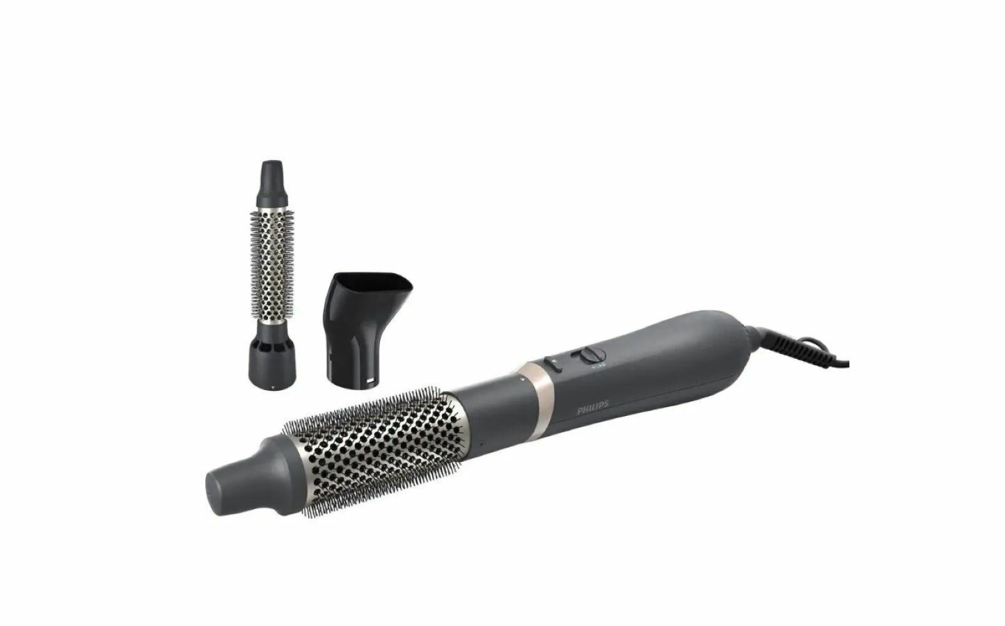 Фен-щетка Philips BHA301/00 с подачей холодного воздуха и ионизацией, 3 насадки, черный