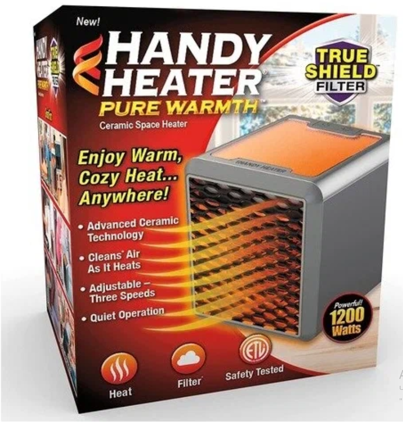 фото Керамический мини-обогреватель/Тепловентилятор портативный бесшумный с подсветкой/3 режима подсветки