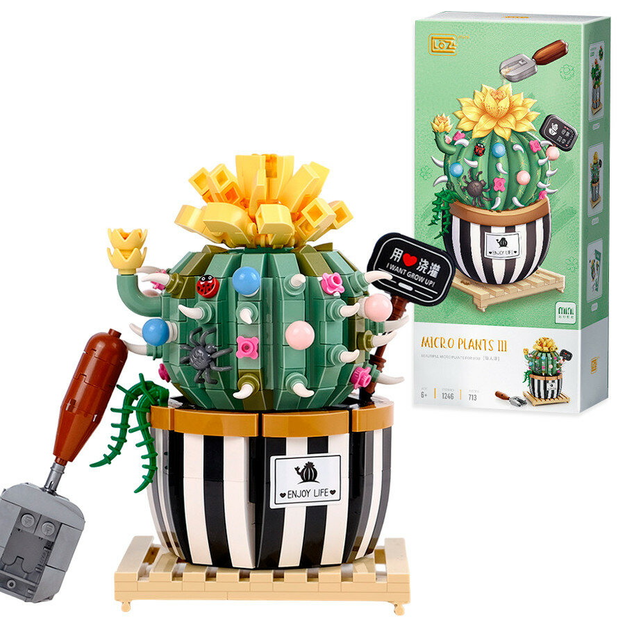 Конструктор LOZ Кактус в горшке (мини детали) 1246