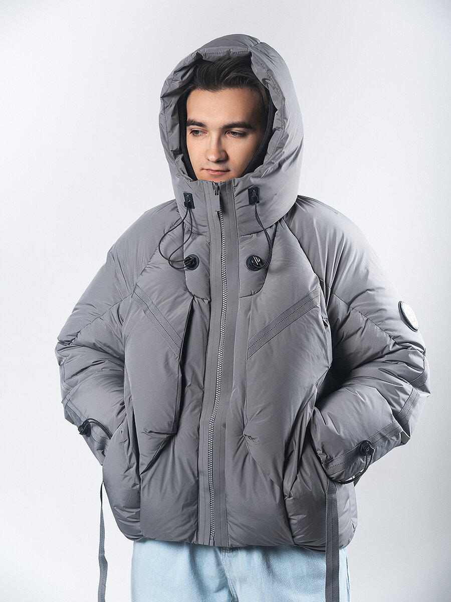 Пуховик  Оверсайз с капюшоном