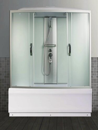 Изображение товара Душевая кабина RIVER NARA 150/80/50 МТ, (150х80х220 см), высокий поддон 50 см, форма прямоугольная, с крышей, стекло матовое