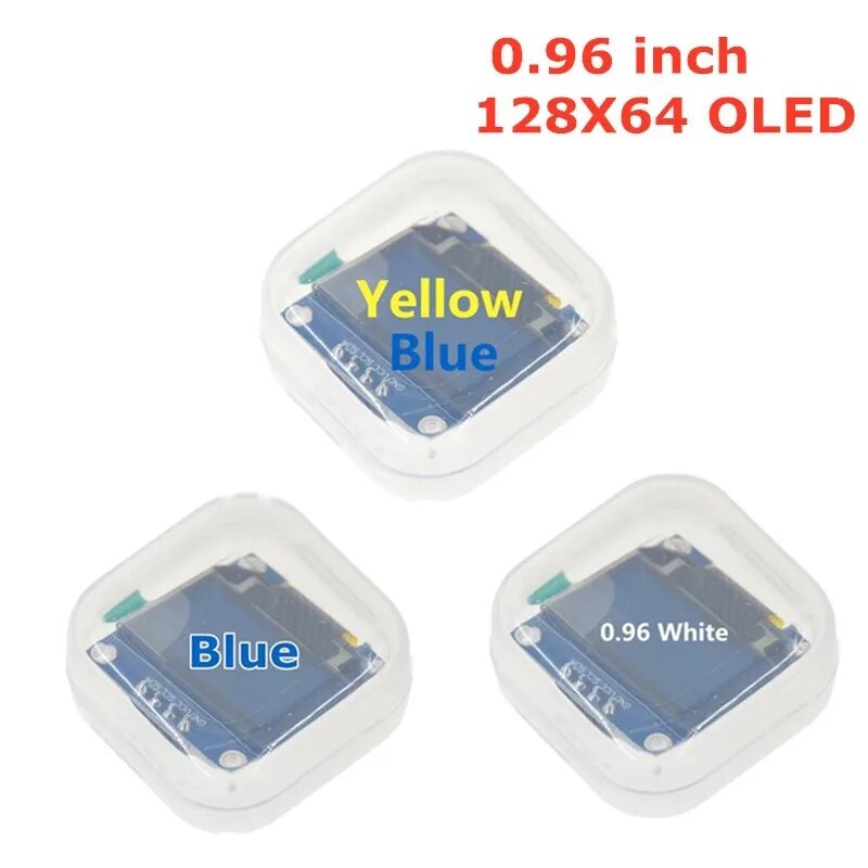 OLED дисплей 0.96" сине-белый, I2C для Arduino