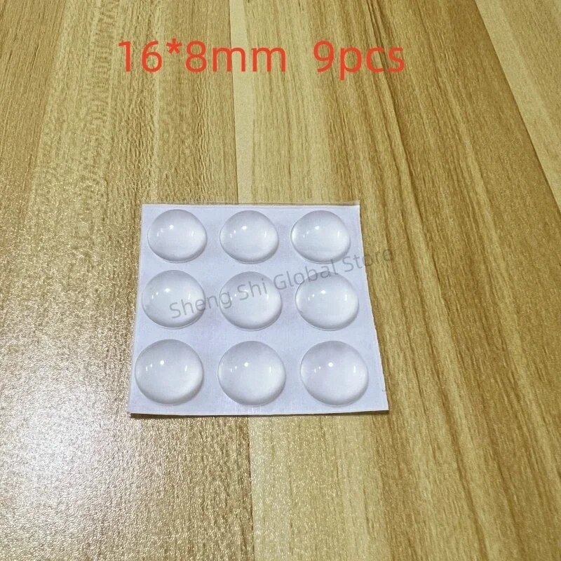 Самоклеящиеся дверные стопоры силиконовые защитные ручки резиновые демпферы буферные бамперы для шкафа глушитель мебельная накладка для предотвращения столкновений 16X8mm-9pcs
