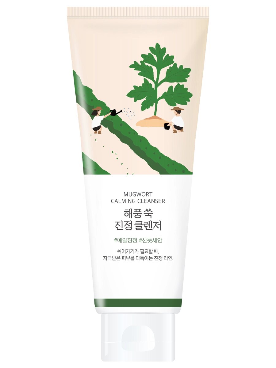 Успокаивающая пенка для умывания с экстрактом полыни Round Lab Mugwort Calming Cleanser 150 мл