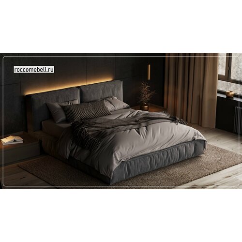 Кровать двуспальная ROCCO BED 12,180х200