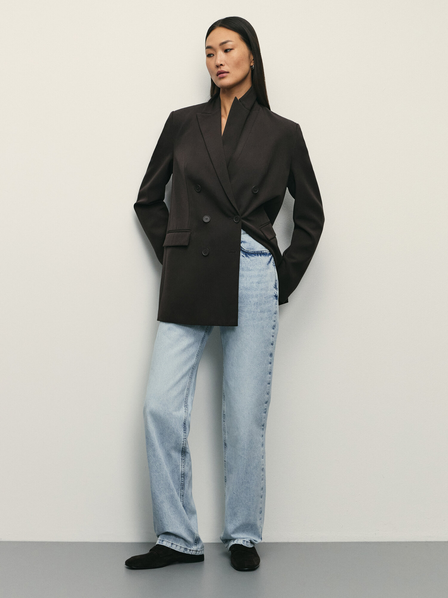 Джинсы Zarina straight, размер XL (RU 50)/170, голубой