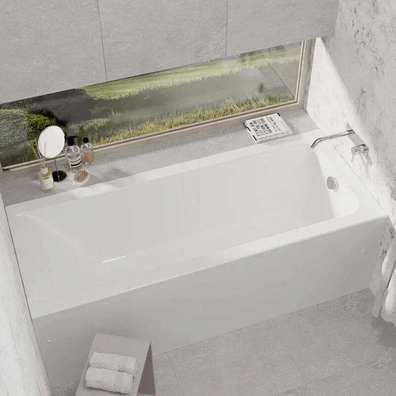 Акриловая ванна Alba Spa Marry 170х70 см, белая глянцевая - фото №3