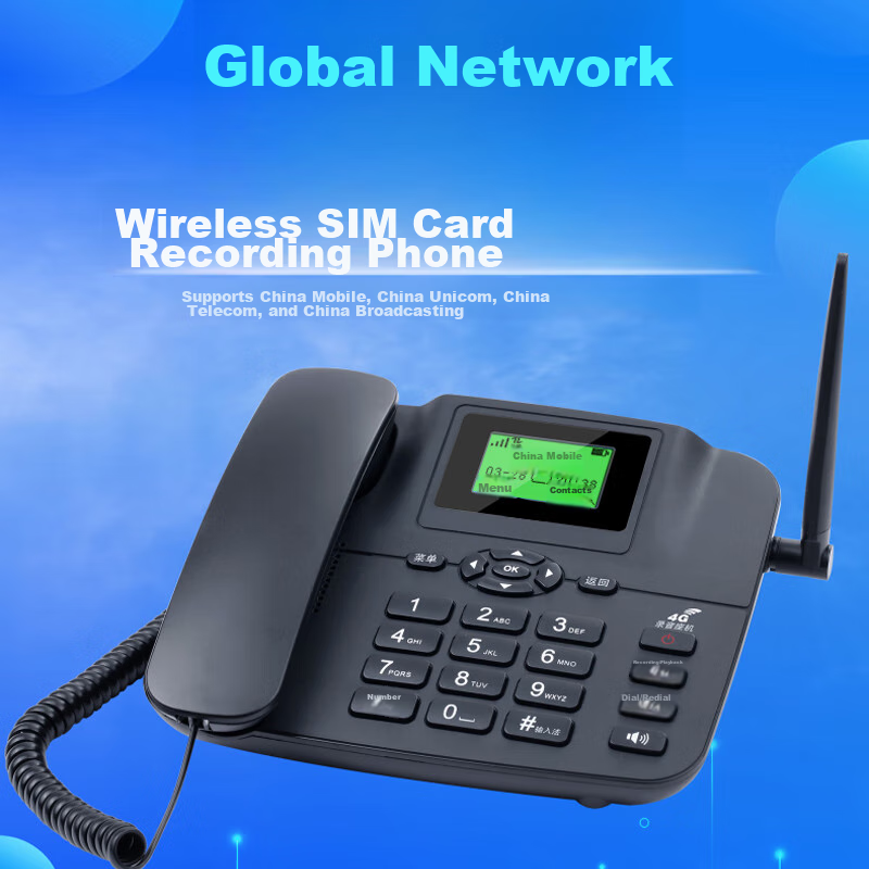 Yijiatong All-Network 4G5G Wireless SIM Card Landline Phone, Fixed-Line Telephone, Mobile And Telecom Broadband, SIM Card for Mobile Phones, Office And Home Use, Mobile Fixed-Line Phone, PH20 Black