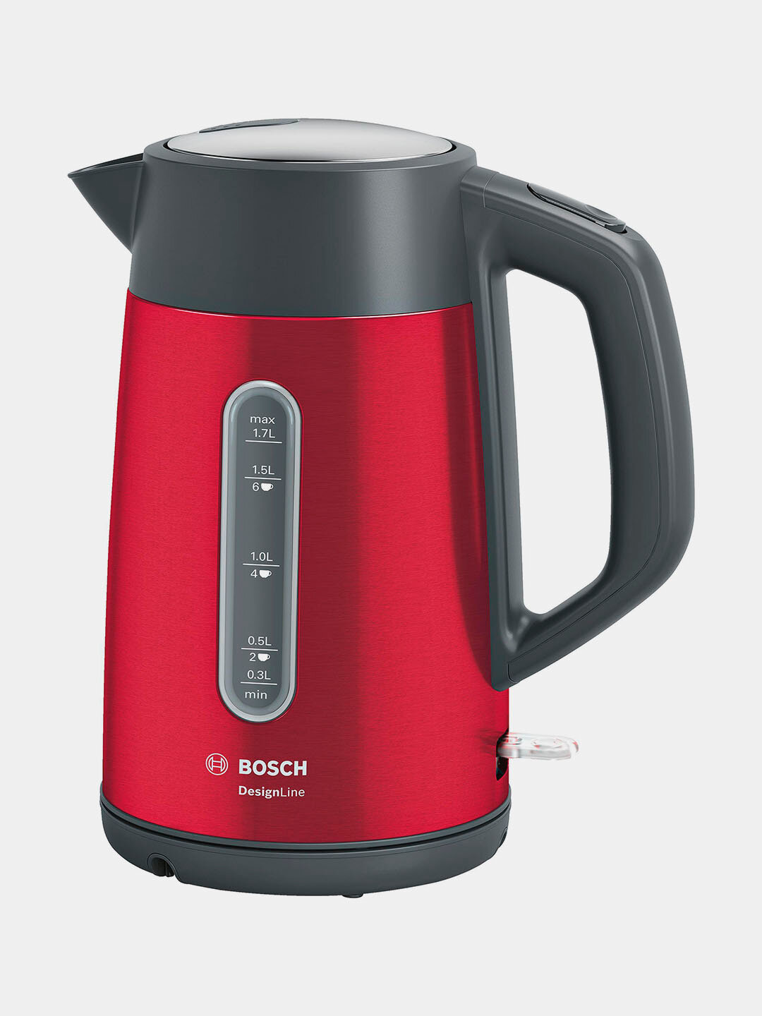 Электрочайник Bosch TWK4P434, 2400Вт, 1,7л, красный, металл, фильтр