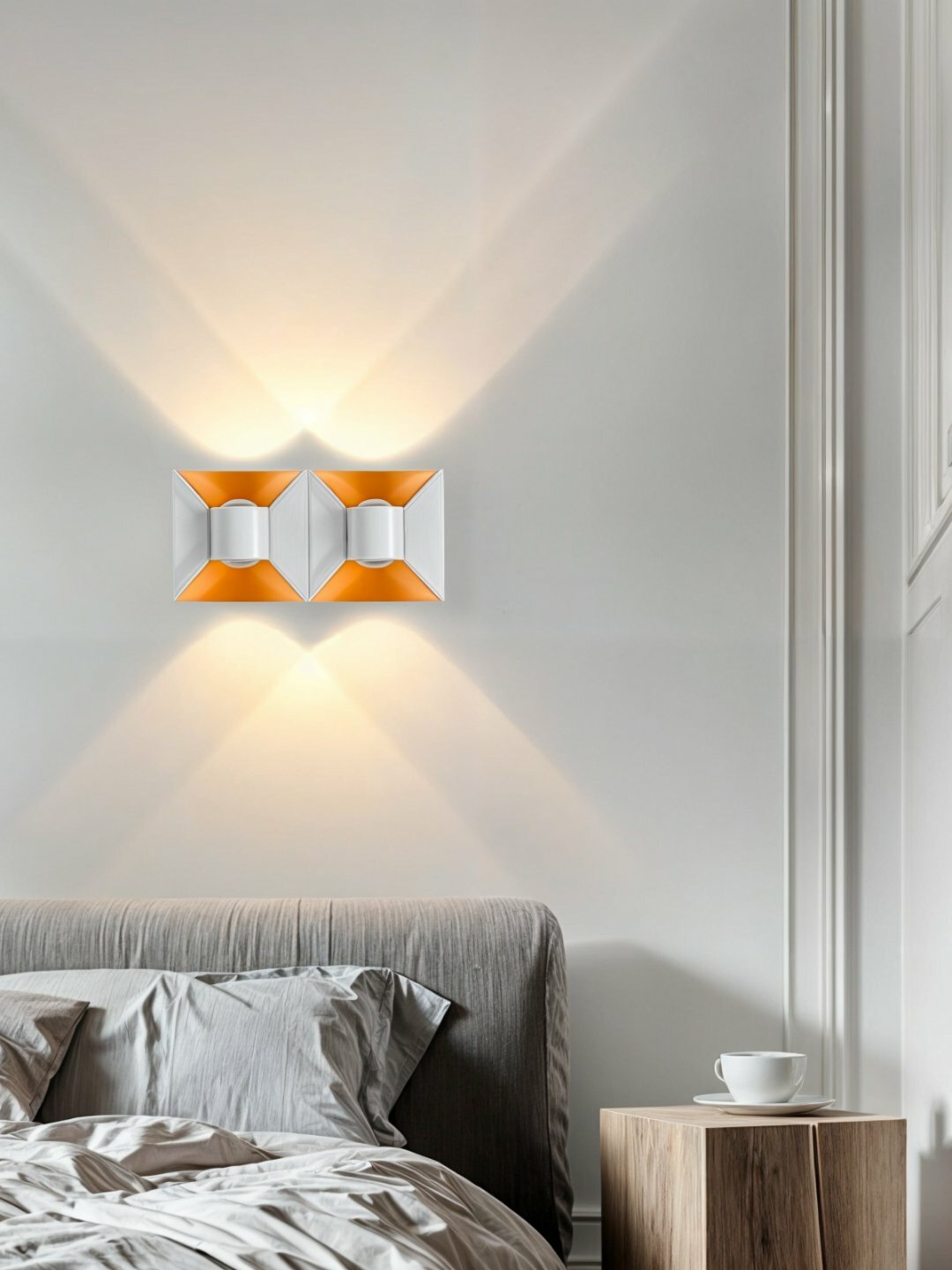 Бра, настенный светильник светодиодный, алюминиевый корпус, влагозащитный, для дома и улицы, Белый