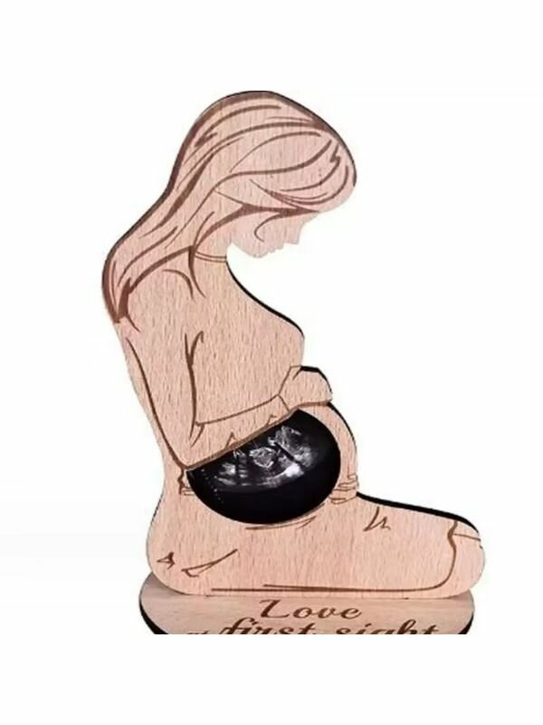 Памятная подставка с УЗИ для новорожденного - сувенир для будущих мам с фигуркой малыша