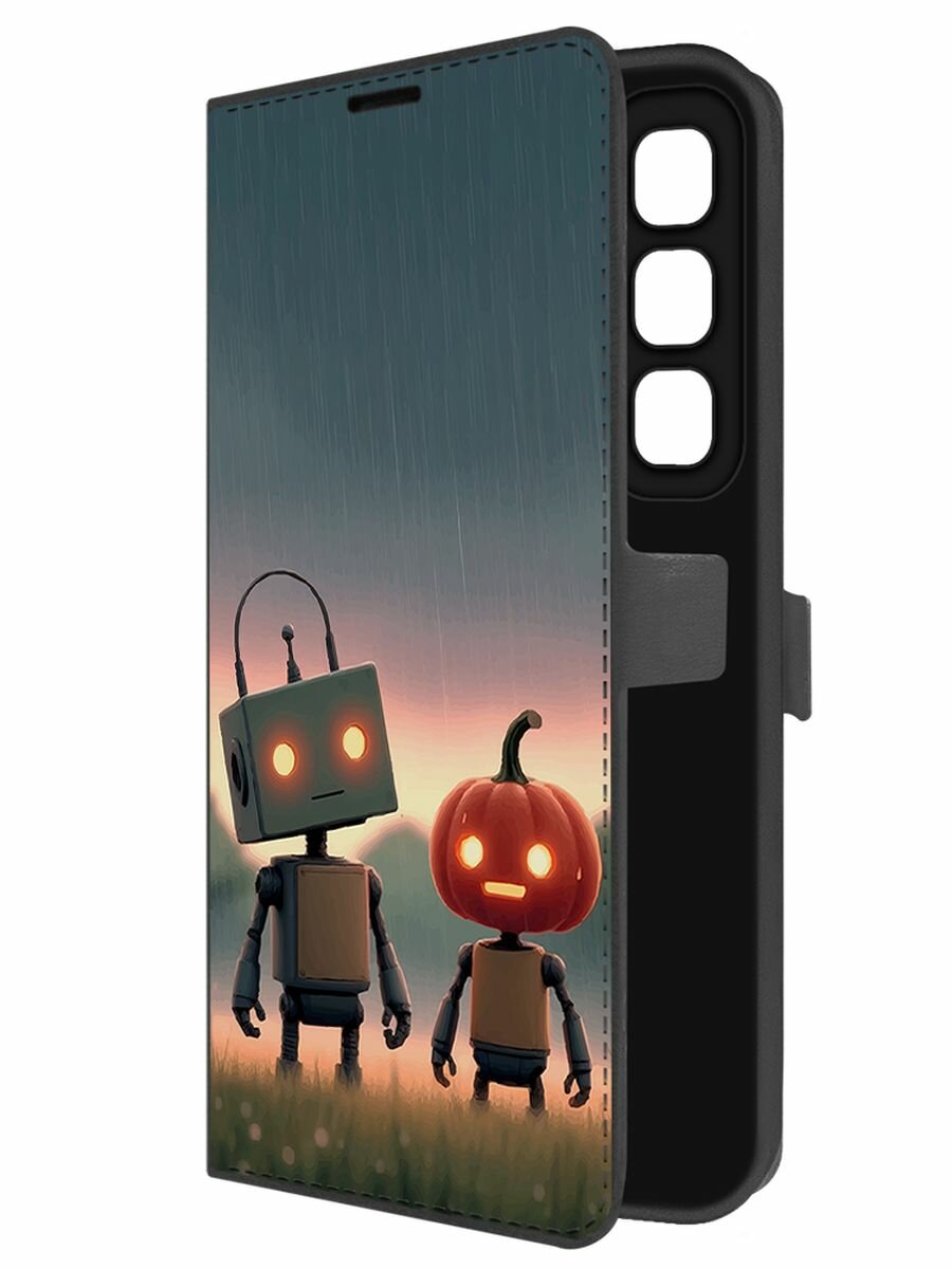 Чехол-книжка Krutoff Eco Book для INFINIX Hot 50 Pro Кенты (черный)
