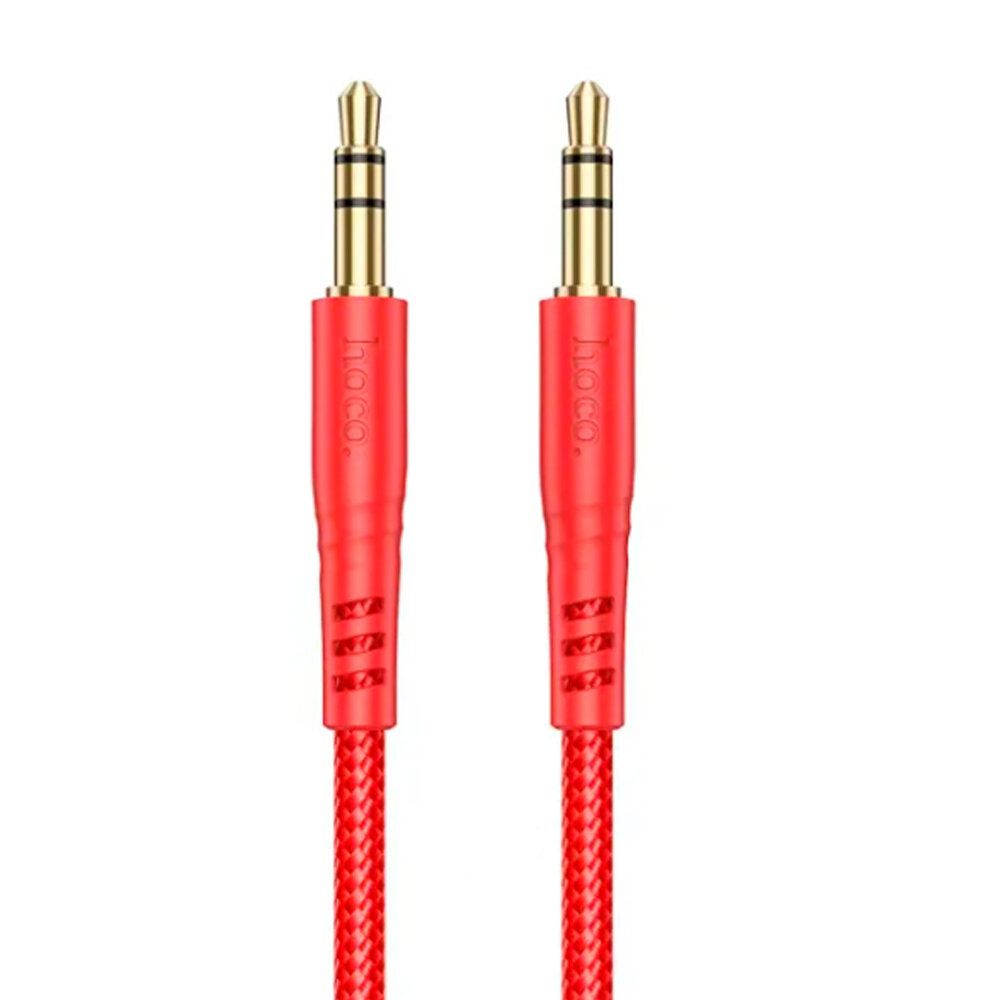 Кабель AUX Jack 35mm(m) - Jack 35mm(m) HOCO UPA24 Smooth 1.0м цвет: красный