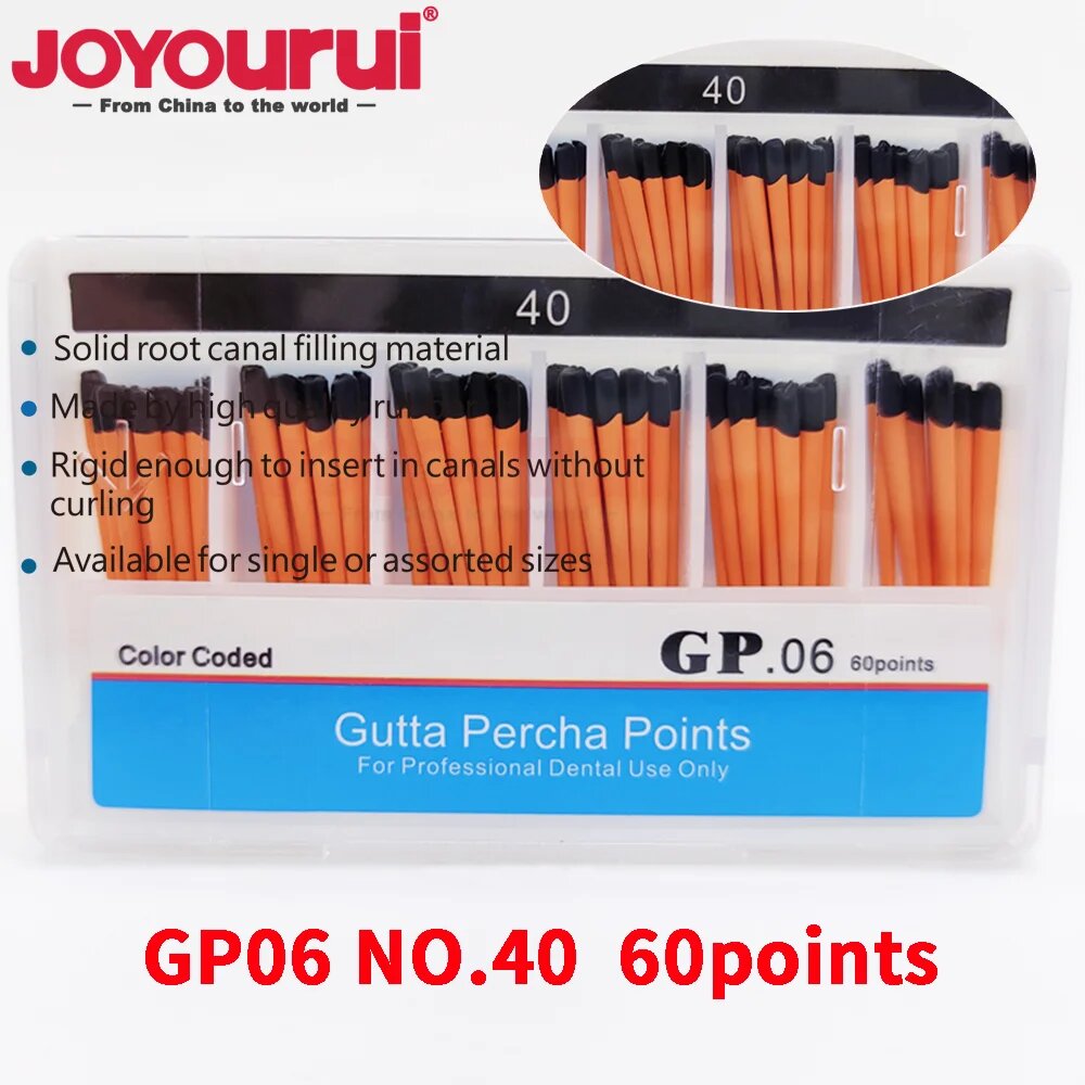 JOYOURUI Эндодонтические конусные файлы SX-F3 NITI 15-40 шт. GP06-NO.40