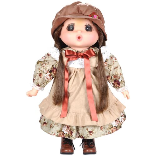 фото Кукла akiba girl мягконабивная кукла 38 см в бежевом платье от 3 лет lotus onda