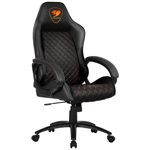 фото Компьютерное кресло cougar fusion игровое, обивка: искусственная кожа, цвет: черный/оранжевый
