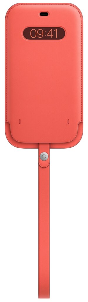 Чехол (футляр) APPLE Leather Sleeve with MagSafe, для Apple iPhone 12 Pro Max, розовый цитрус [mhyf3ze/a]