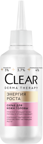 Clear Clear derma therapy Энергия роста, 150 г, 150 мл, бутылка