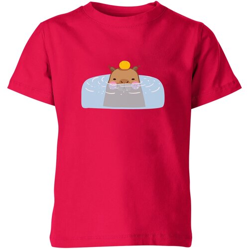 Футболка Us Basic, размер 4, розовый детская футболка капибара плавает в пруду 116 белый