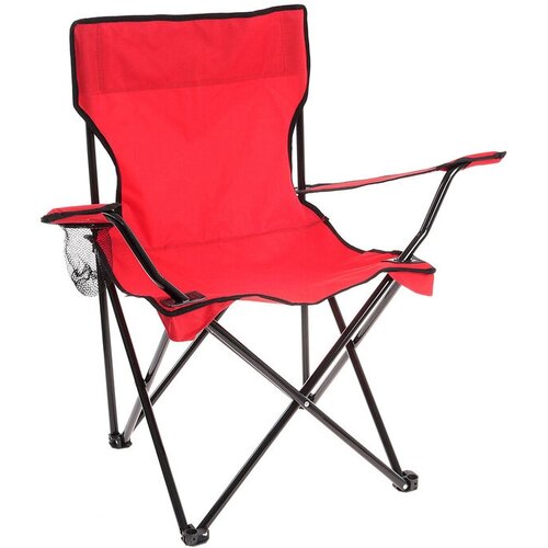 кресло atemi компактное туристическое afc 550 красный Кресло туристическое, с подстаканником, до 100 кг, размер 50 х 50 х 80 см, цвет красный
