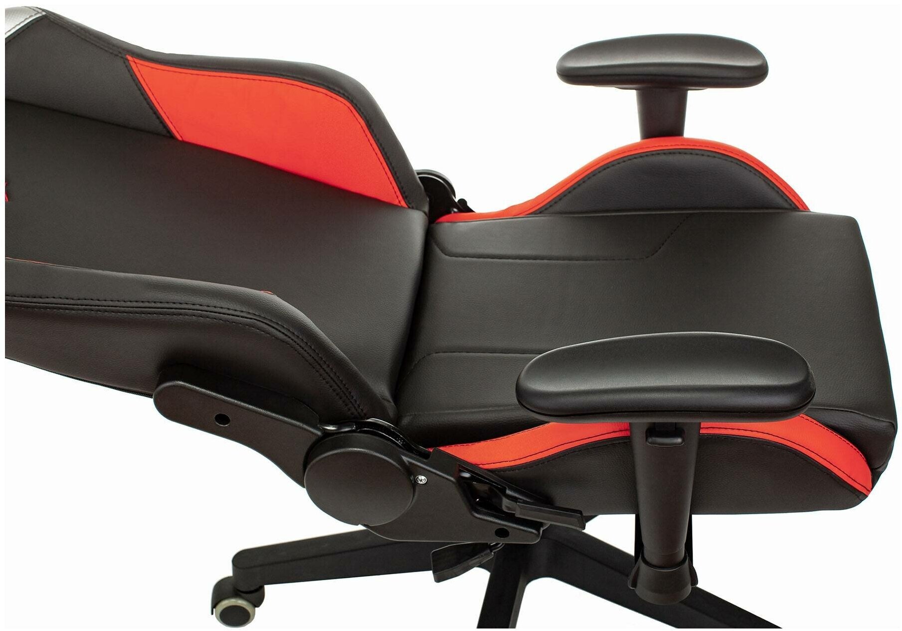 Кресло игровое ZOMBIE , на колесиках, искусственная кожа, черный/красный - фото №19