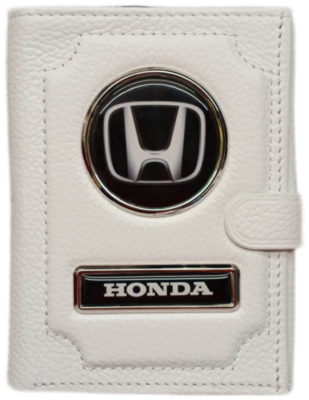Обложка для автодокументов и паспорта Honda (хонда) кожаная флотер 4 в 1